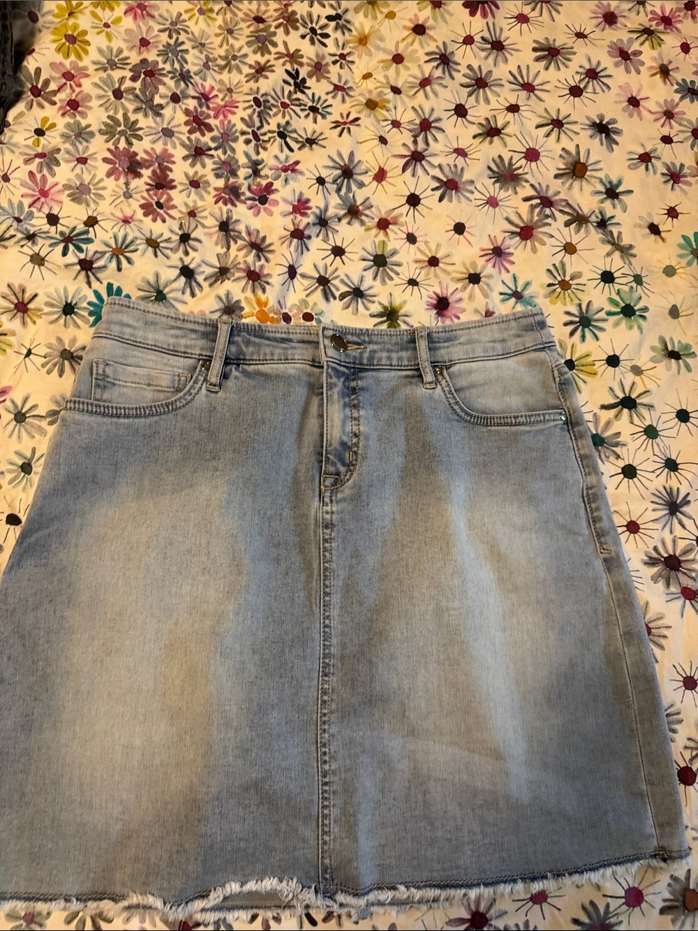 Tommy Bahama Boracay Indigo Raw Edge Denim Skirt